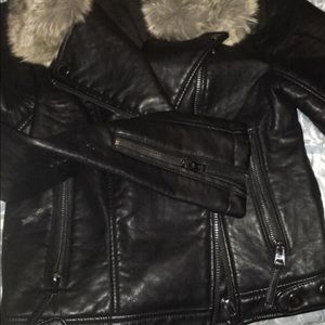 Topshop leather biker jacket